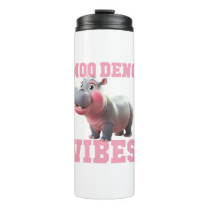 Garrafa Térmica Bela MOO DENG VIBES Apenas Baby Hippo Kindergarten