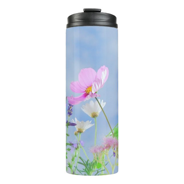 Garrafa Térmica Belas Flores Silvestres da Primavera (Frente)