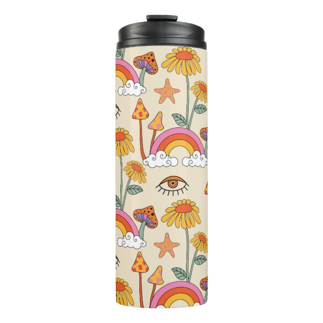 Garrafa Térmica beleza das flores com nosso Tumbler térmico da Flo (Frente)