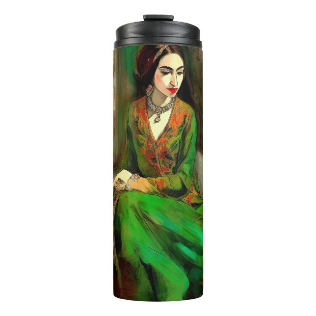 Garrafa Térmica Beleza em Verde (Frente)