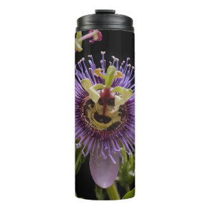 Garrafa Térmica Beleza Enigmática: Flor de Paixão Púrpura