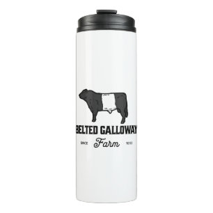 Garrafa Térmica Belo crachá redondo de vaca galloway cinza ou desi