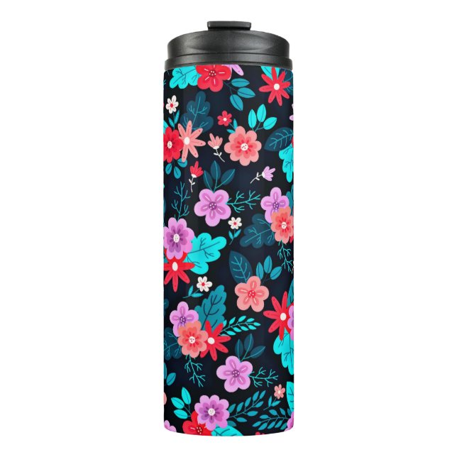 Garrafa Térmica Belo Fundo Floral Ditsy-56676 (Frente)