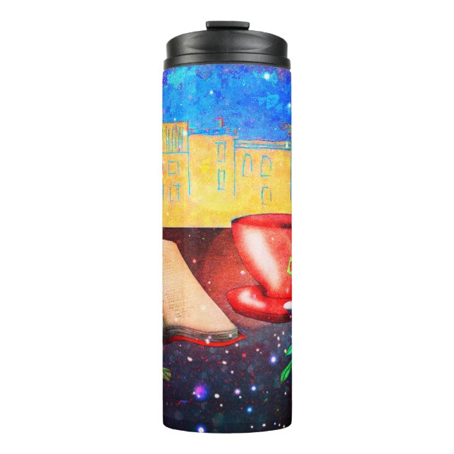 Garrafa Térmica Belo Livro E Tumbler Térmico De Café (Frente)