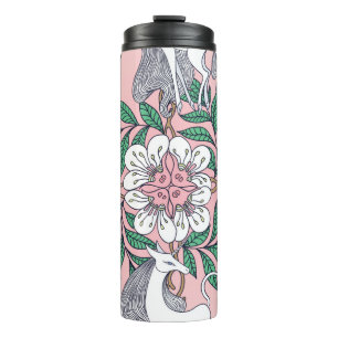 Garrafa Térmica Belo monocórnio e um mar de ornamento floral circ