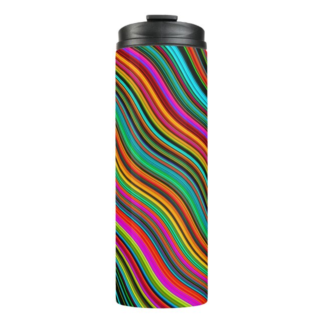 Garrafa Térmica Belo padrão colorido de distribuição multicolorido (Frente)