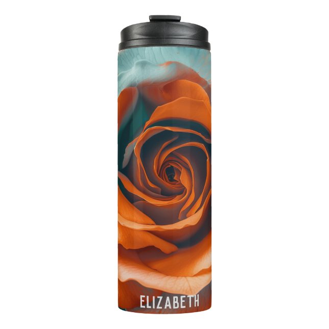 Garrafa Térmica Belo Rosa Moderno Dia Personalizado (Frente)