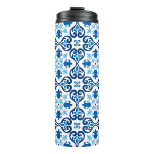 Garrafa Térmica 💙 Belos Azulejos azuis III