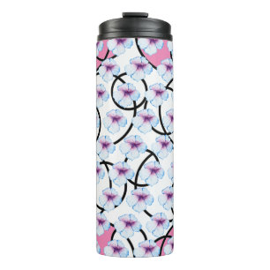 Garrafa Térmica Belos Pinks E Design De Abstrato Azul