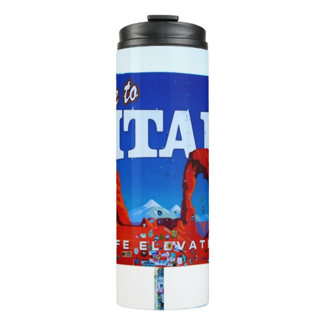 Garrafa Térmica Bem-vindo ao Sinal de Utah (Frente)