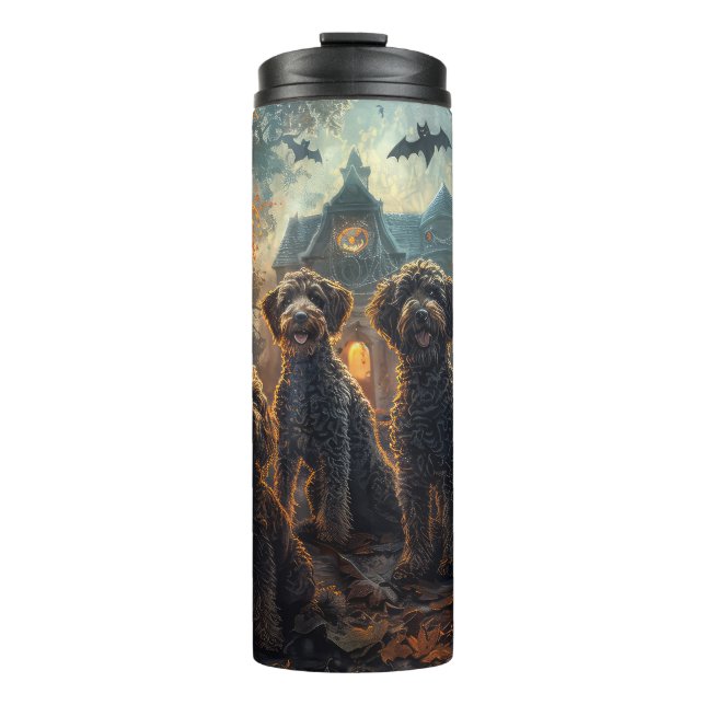Garrafa Térmica Bernedoodle Halloween Night Doggy Delight (Frente)