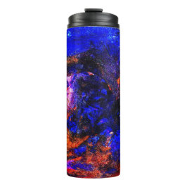 Garrafa Térmica Besta Azul Correndo Fogo