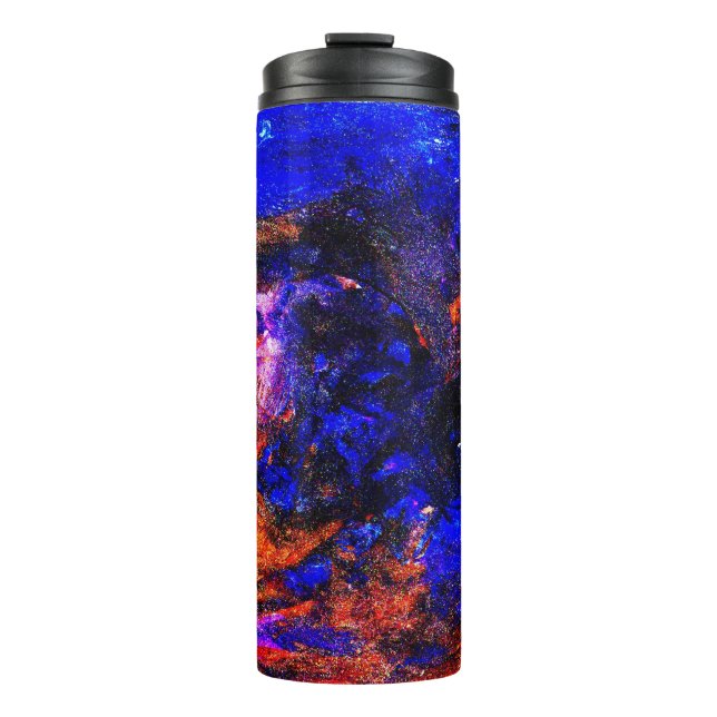 Garrafa Térmica Besta Azul Correndo Fogo (Frente)