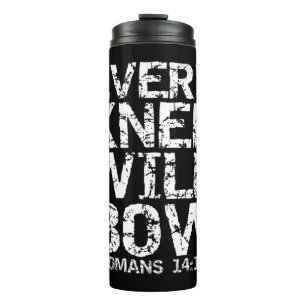 Garrafa Térmica Bíblia Cristã Negra Citação Versa para Homens 