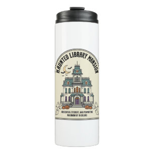 Garrafa Térmica Biblioteca Assombrada Salem Fantasma Vintage Hallo