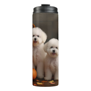 Garrafa Térmica Bichon Frise Puppy Autumn Delight Pumpkin