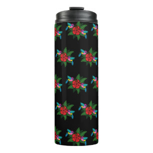 Garrafa Térmica Bichos-do-mato-bonitos no Hibiscus Flower Cartoon