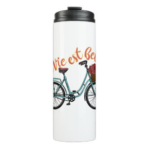 Garrafa Térmica Bicicleta Francesa La Vie Est Belle