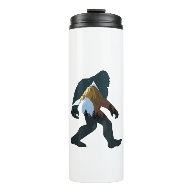 Garrafa Térmica Bigfoot da Floresta Noturna (Frente)