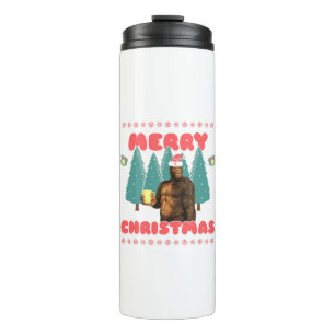 Garrafa Térmica Bigfoot Engraçado - Feliz Natal