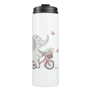 Garrafa Térmica Bike do Elefante Whimsso - Crianças Design