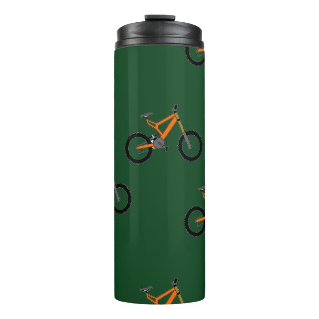 Garrafa Térmica Bikes em verde (Frente)