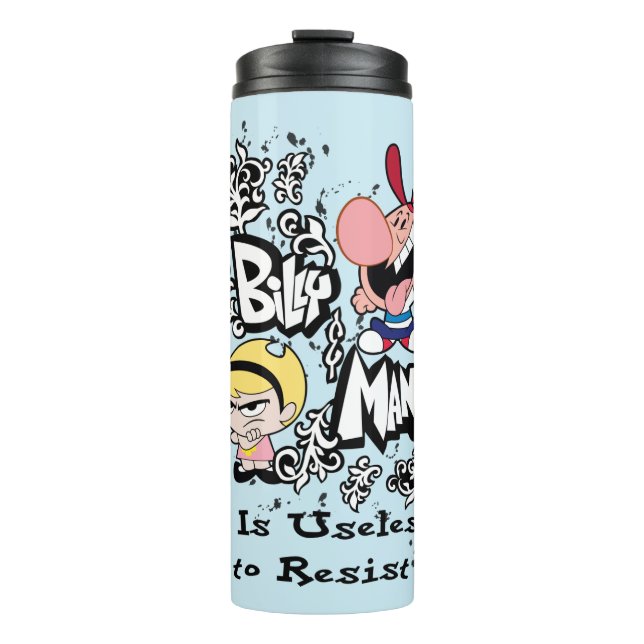 Garrafa Térmica Billy & Mandy - Useless to Resist (Frente)