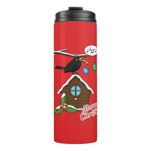 Garrafa Térmica Bird House Feliz Natal
