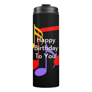 Garrafa Térmica Birthday Music Notes  