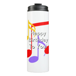 Garrafa Térmica Birthday Music Notes  
