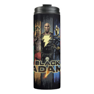 Garrafa Térmica Black Adam Characters In Stripes Graphic