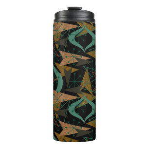 Garrafa Térmica Black, Aqua, Faux Wood Arrows   Meio século modern