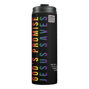 Garrafa Térmica Black Rainbow Verdade DeusJesus salva Tumbler térm