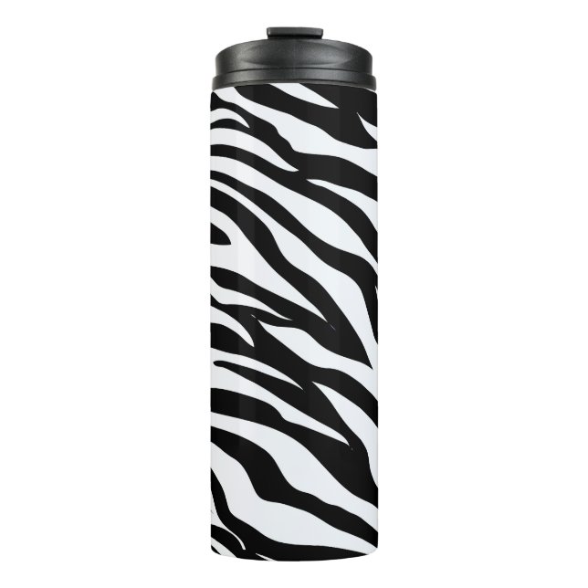Garrafa Térmica Black & White Zebra Safari Animal Pattern (Frente)