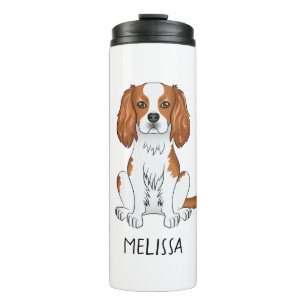 Garrafa Térmica Blenheim Cavalier King Charles Spaniel Dog & Name