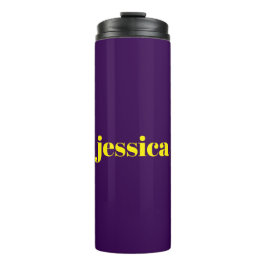 Garrafa Térmica Bloco de cor minimalista nome personalizado