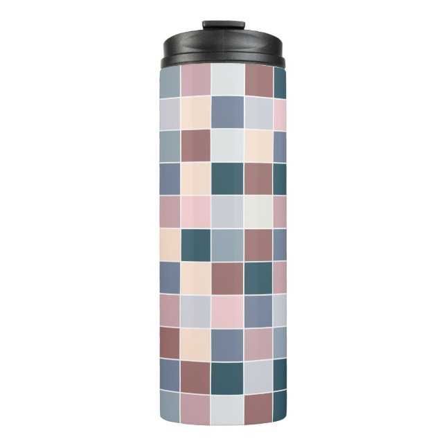 Garrafa Térmica Blocos Legais, Cores Elegantes (Frente)