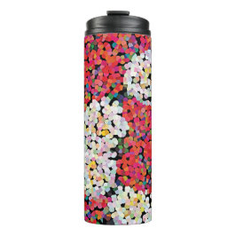 Garrafa Térmica Blogues Florais de Cristal Vermelho