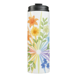 Garrafa Térmica Blooming Radiance – Water Bottle with Rainbow Flow