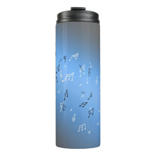 Garrafa Térmica Blue Musical Notes in the Moonlight