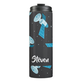 Garrafa Térmica Blue space satellite pattern
