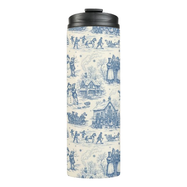 Garrafa Térmica Blue Winter Toile Chinoiserie (Frente)