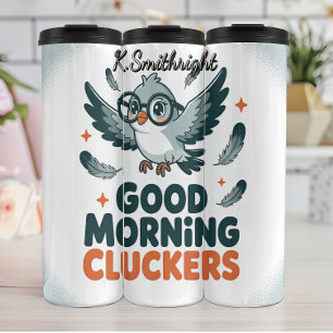 Garrafa Térmica Boas-Manhãs Cluckers Bird Art