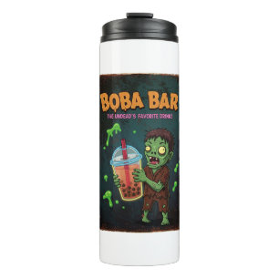 Garrafa Térmica Boba Bar – O Favorito dos Mortos-Vivos.. Copo Térm