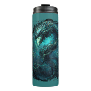 Garrafa Térmica Bobina Espectral Serpente Cyberpunk Arte Sombria
