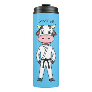 Garrafa Térmica Boca-branca em desenho animado em kung fu