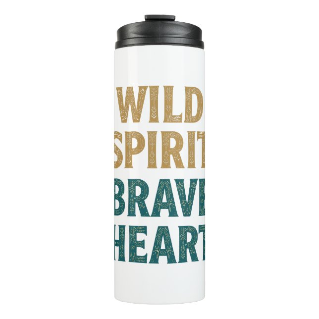 Garrafa Térmica Boho Adventure Wild Spirit Brave Heart (Frente)