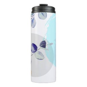Garrafa Térmica Boho Botânico - Roxo Ciano