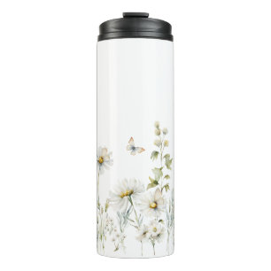 Garrafa Térmica Boho Casa de Campo com Flores Silvestres