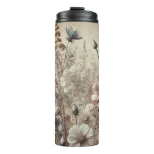Garrafa Térmica Boho Chic Floral Thermal Tumbler - Elegante e NATA